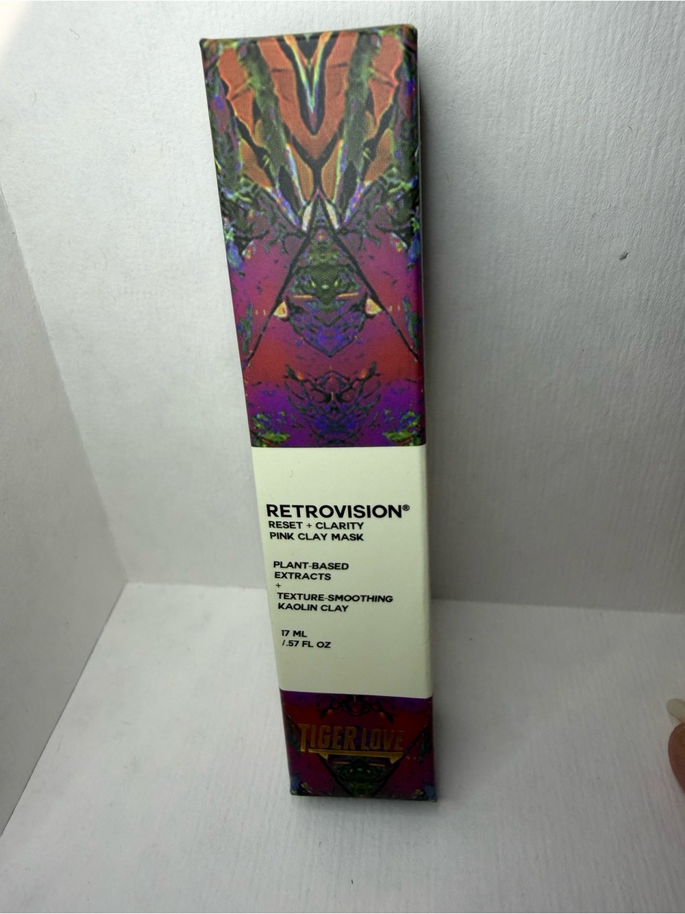 RetroVision Reset + Clarity Pink Clay Mask - Vibrant Multicolor Packaging